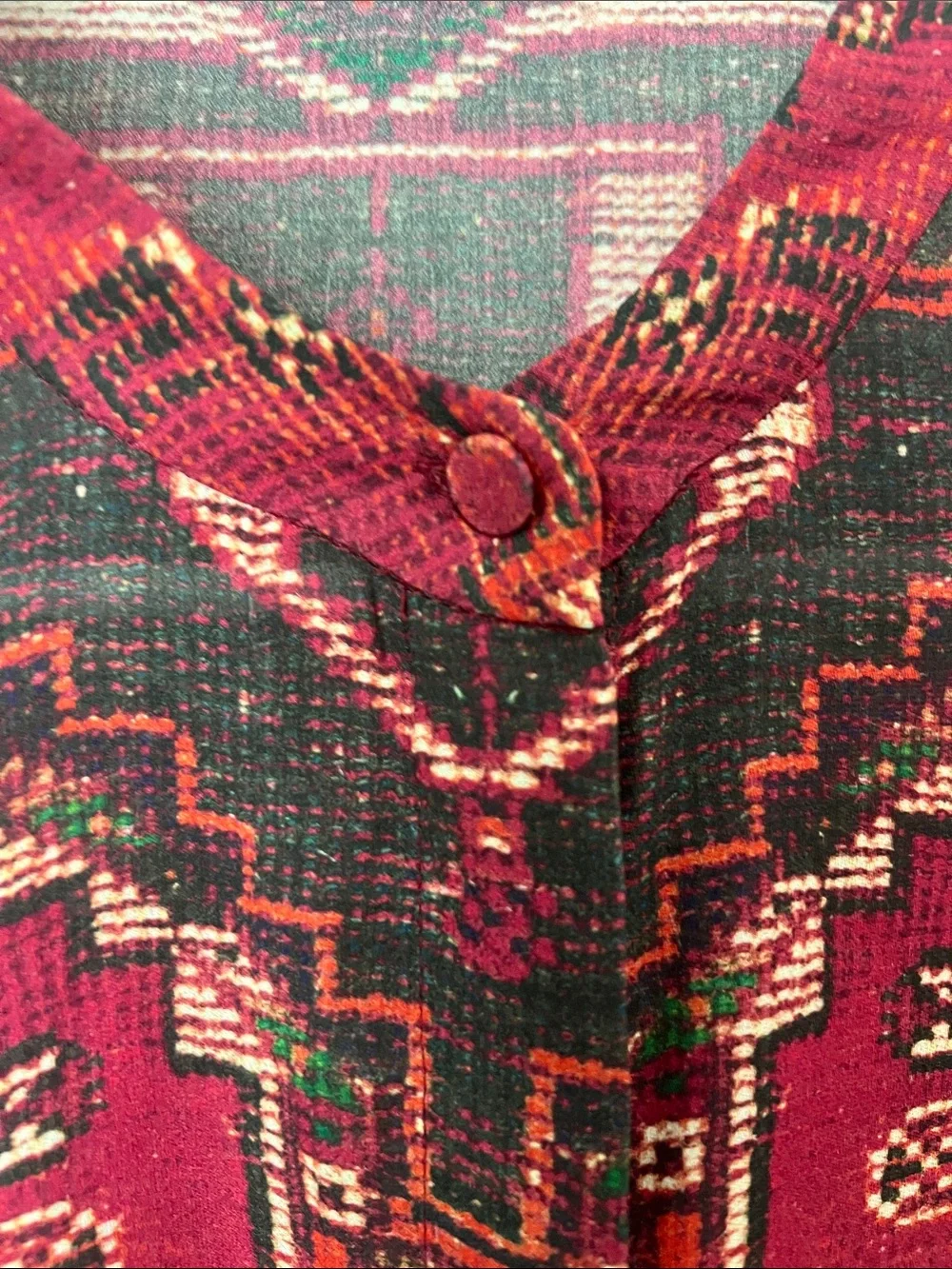 Tory Burch 100% Silk Aztec Print Blouse Sz 6 ♟️